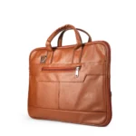 Premium Leather Laptop Bag for Men & Women | Office Briefcase with Shoulder Strap - Image 4